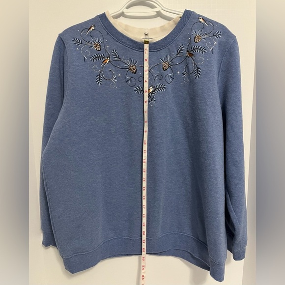 Y2K Sweatshirt XL Crewneck Pinecone Floral Cottage Granny Grunge Forestc… - Picture 10 of 10